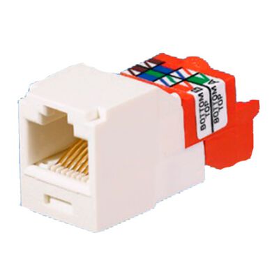 M&Oacute;DULO UNIVERSAL PANDUIT CJ5E88TBU DE 8 CABLES Y 8 POSICIONES CAT 5E DE 15.8 X 18.1 X 36.4 MM