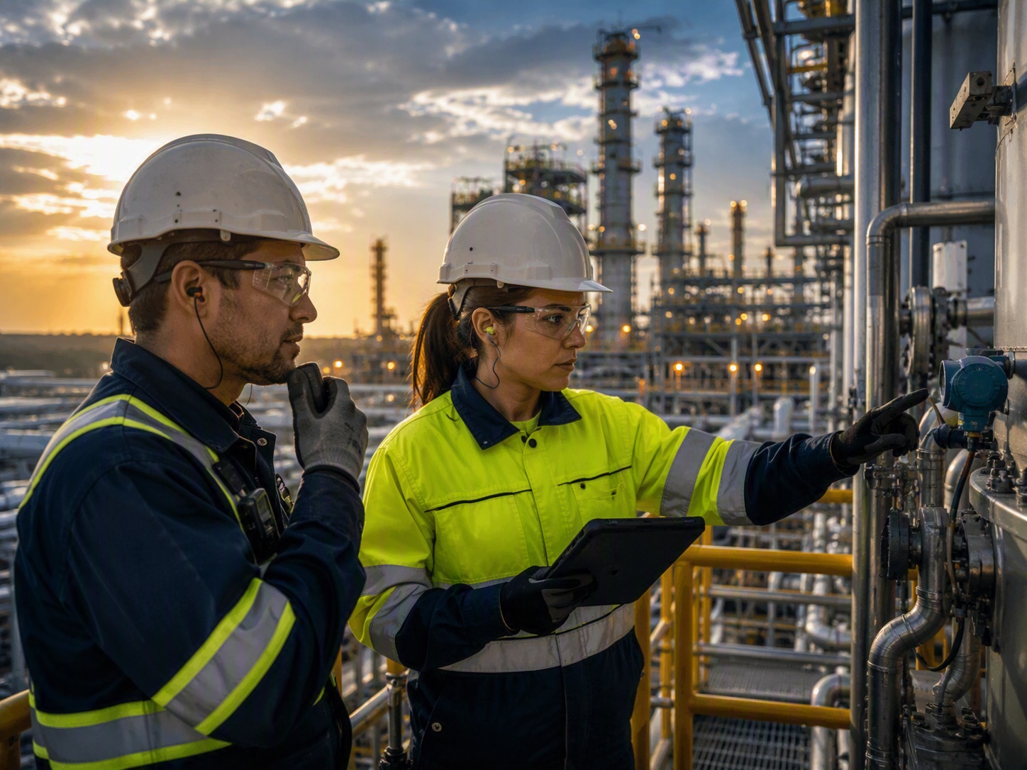 Operación industrial con enfoque de seguridad