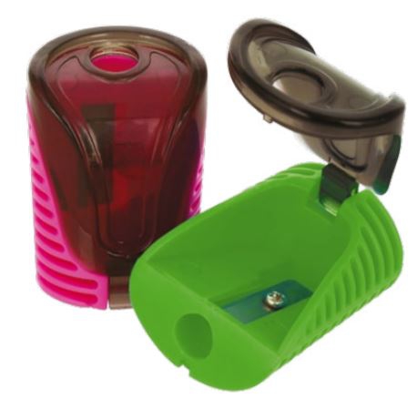 SACAPUNTAS MAE SDR1 SENCILLO CON DEPOSITO RAYADO CAJJA CON 24 PIEZAS  image number null