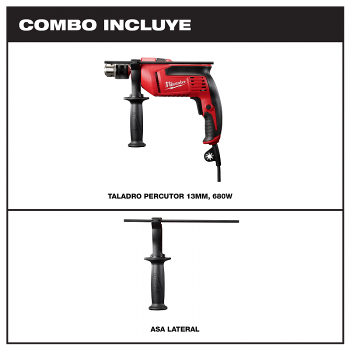 Taladro Percutor Milwaukee PD2E24R - SOLYSOL