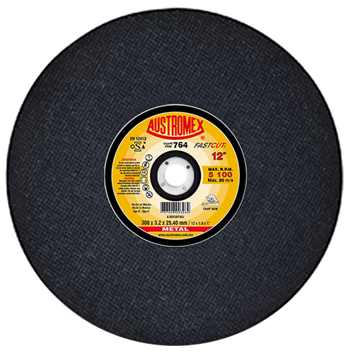 DISCO AUSTROMEX 764 PARA CORTE DE METAL SOLIDOS TIPO 41 DIMENSION 300X3.2X25.40 ESPECIFICACION A30R3BF90J  image number null