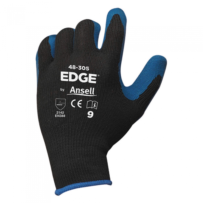 GUANTE ANSELL EDGE TEJIDO POLIESTER NEGRO C/RECUBRIMIEN  image number null