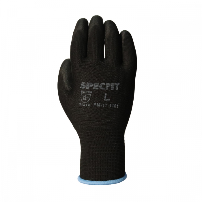 Guante Specfit de Poliester CRecubrimiento de Pu Negro TL  image number null