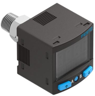 Sensor de Presion Digital Festo SpanP10rR18mPnPnL1 010 Bar Rosca Posterior G18 Salida Conmutable PnpNpn  image number null
