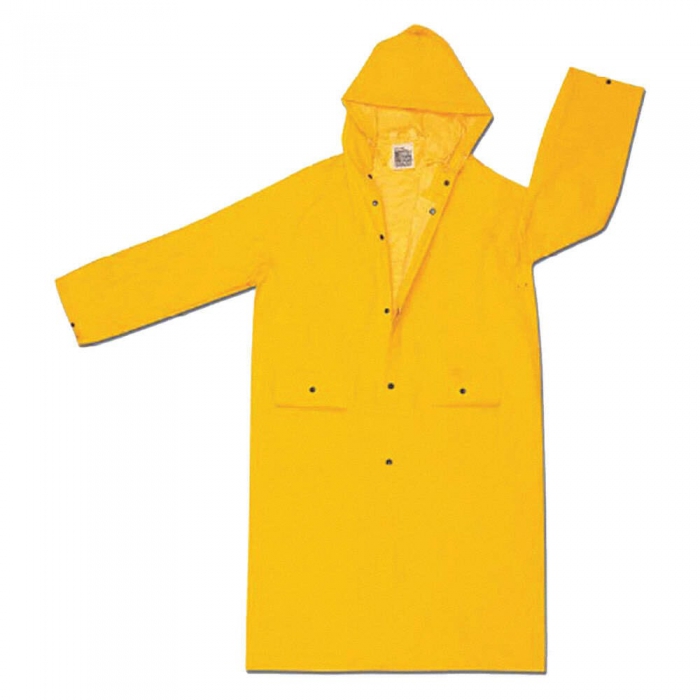 IMPERMEABLE MCR TIPO GABARDINA AMARILLO DE PVCPOLIESTER 49 IN TXL