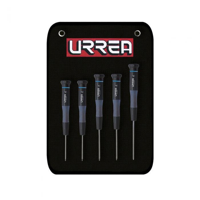 JUEGO URREA 9500BT DE DESTORNILLADORES ESD TORX5 PIEZAS ESTUCHE LONA  image number null