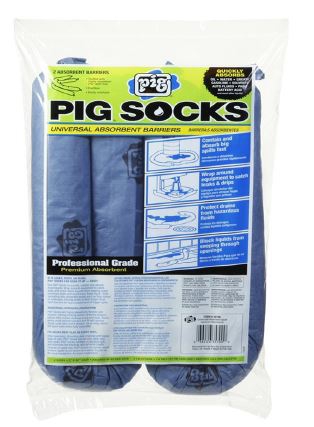 CALCETA ABSORBENTE NEW PIG DE POLIPROPILENO PIELAZULFILLERGRIS ABSORBE 1.5 GAL PACEITES REFRIGERANTES SOLVENTES AGUA  image number null