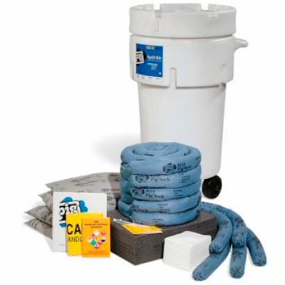 KIT DE DERRAMES NEW PIG EN TAMBOR CRUEDAS CAPACIDAD DE ABSORBENTE DE 30 GALONES  image number null
