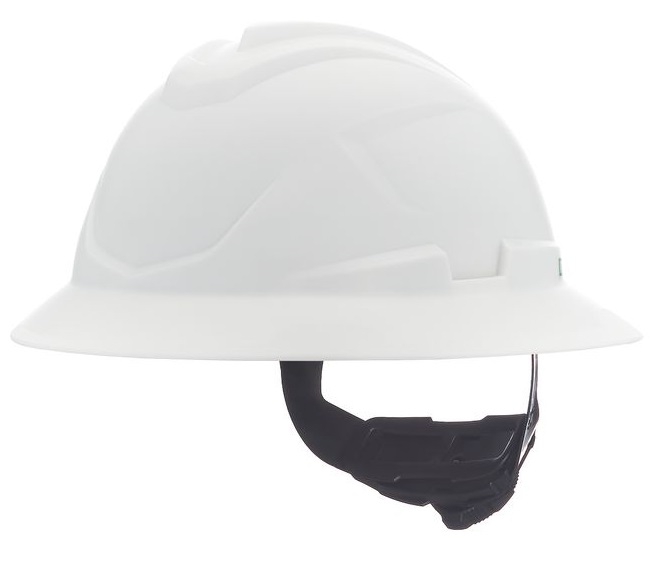 Casco Msa VGard C1 de Polietileno de Alta Densidad Blanco de Ala Completa No Ventilado Suspension de 4 Puntos CAjuste FasTrac Iii  image number null
