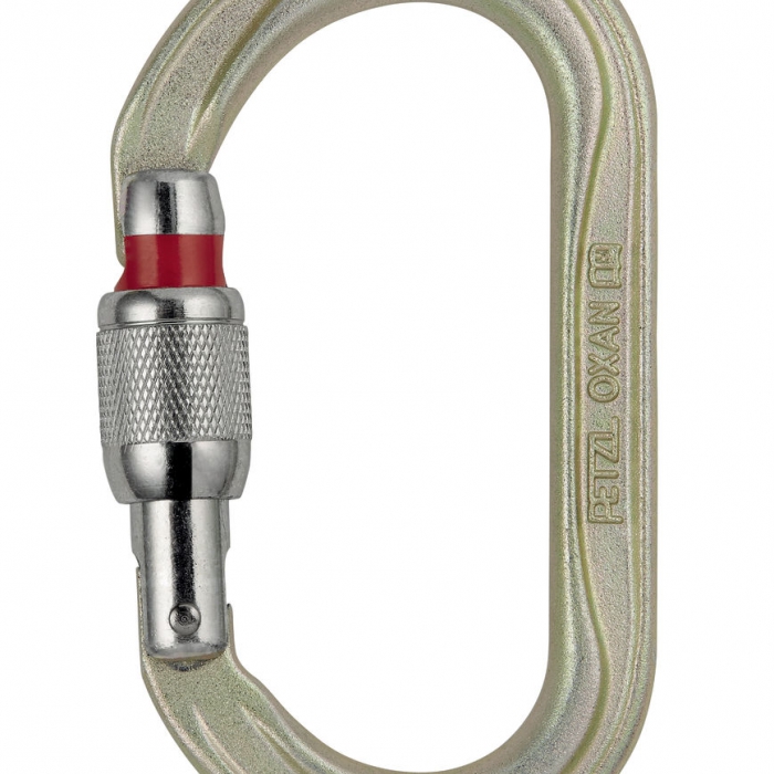 MOSQUETON PETZL OXAN M72A SL DE ACERO FORMA OVAL Y SIMETRICA CIERRE SCREWLOCK  image number null