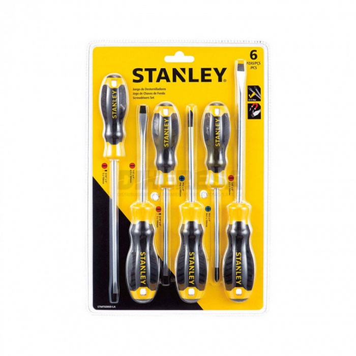 JUEGO DE DESARMADORES CUSHION GRIP STANLEY STMT60060LLA 6 PZAS EN CUT CASE  image number null