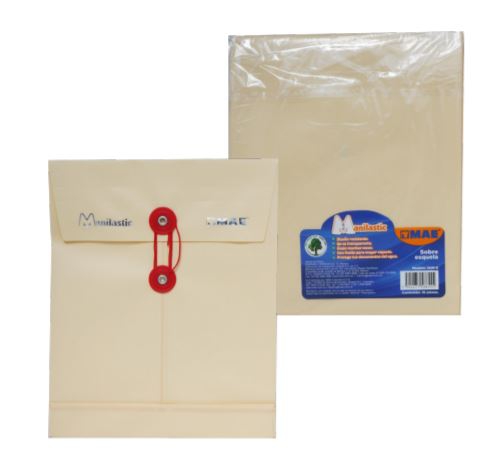 SOBRE MAE SHME MANILA DE PLASTICO REUTILIZABLE TAMANO ESQUELAPAQ CON 10 PZAS  image number null