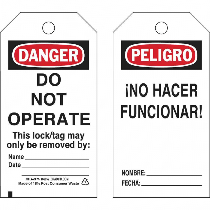 Tarjetas Brady de Bloqueo Polister Econmic  image number null