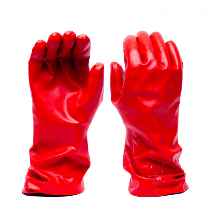 GUANTE ANSELL PVA POLIVINIL ROJO RESISTENTE QUIMICOS DE 14 IN T9  image number null