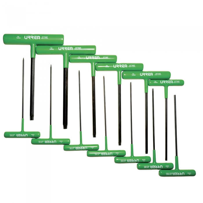 JUEGO URREA 49668TGP DE 13 LLAVES HEXAGONAL ES T ERGON&Oacute;MICAS TORX&reg; 6 IN  image number null