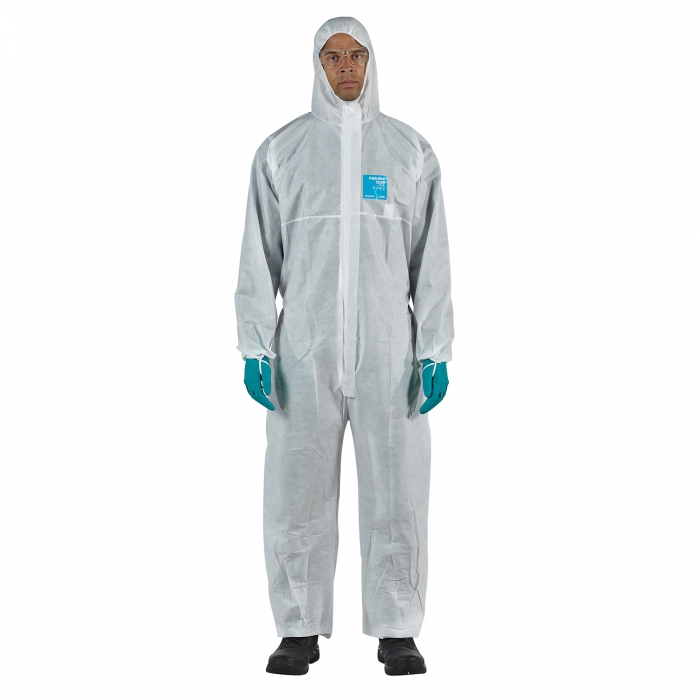 Overol Ansell Alphatec 681500 PTrabajos Generales de Mantenimiento y Limpeza Tela Microgard Blanco CCapucha TS  image number null