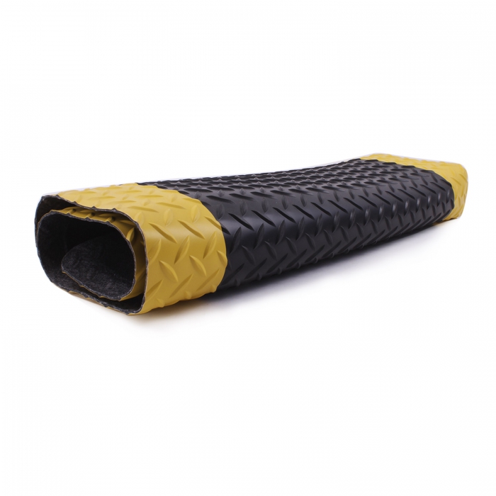 Tapete Antifatiga Wearwell Diamond Plate de Pvc NegroAmarillo de 916 In X 2 X 3 Ft  image number null
