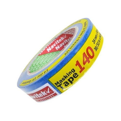 CINTA MASKING NAVITEK 140 81402405006 DE PAPEL CREPADO AZUL 24 MM X 50 M  image number null