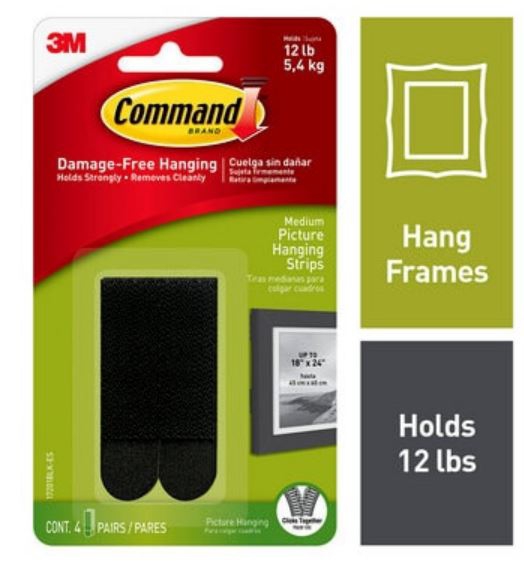 17201BLKES TIRA PARA CUADROS COMMAND NEGRA  image number null