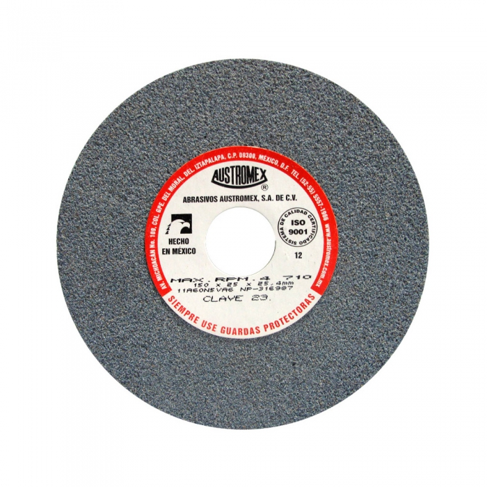 RUEDA AUSTROMEX 23 ABRASIVA DE OXIDO DE ALUMINIO PESMERILAR 5100 RPM 11AN60N5VA6  image number null