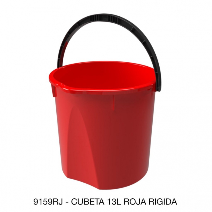 CUBETA SABLON 9159RJ 13L RIGIDA ROJO  image number null