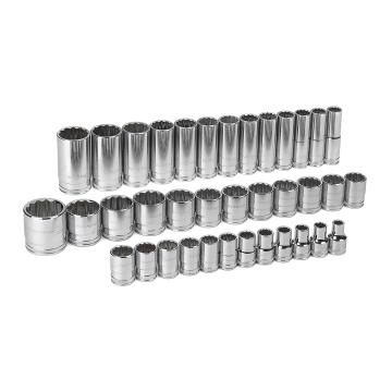 JUEGO GEARWRENCH 80730 DE DADOS ESTÁNDAR LARGOS 12 PUNTAS SAE DE 12IN  image number null