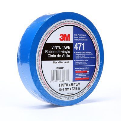 CINTA DE VINIL AZUL 3M 471 70006747938 1 IN X 36 YD 5 2 MIL  image number null