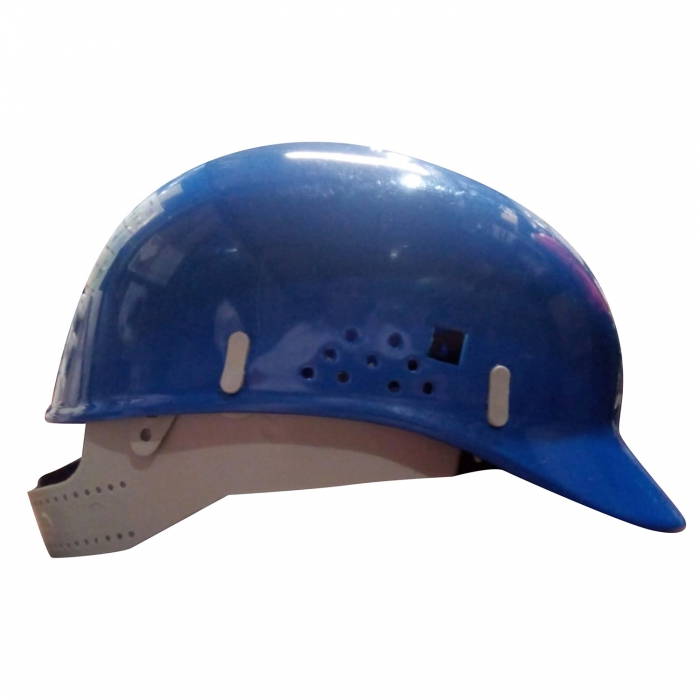 CASCO DE SEMI SEGURIDAD TERMOPLASTICO 4 PUNTOS DE APOYO PARA LA SUSPENSIÓN AZUL REY *** PERFORADO ***  image number null