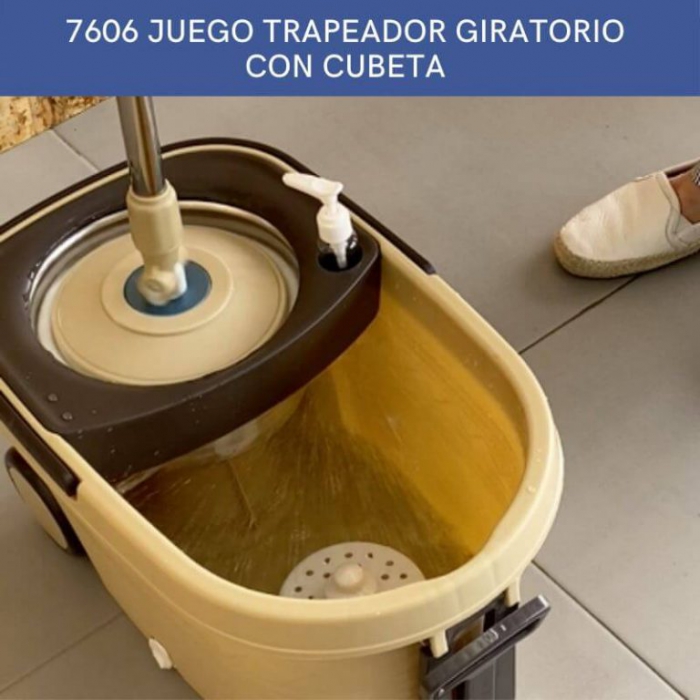 JUEGO SABLON 7606 TRAPEADOR GIRATORIO Y CUBETA CAPUCHINO  image number null
