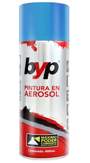 ESMALTE EN AEROSOL BYP APSPR027 ALQUIDALICO AZUL CLARO DE 400 ML  image number null