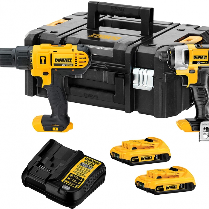 KIT DESTORNILLADOR 12V DEWALT DCK205D2TB3 NIVEL LASER ACCESORIOS  image number null