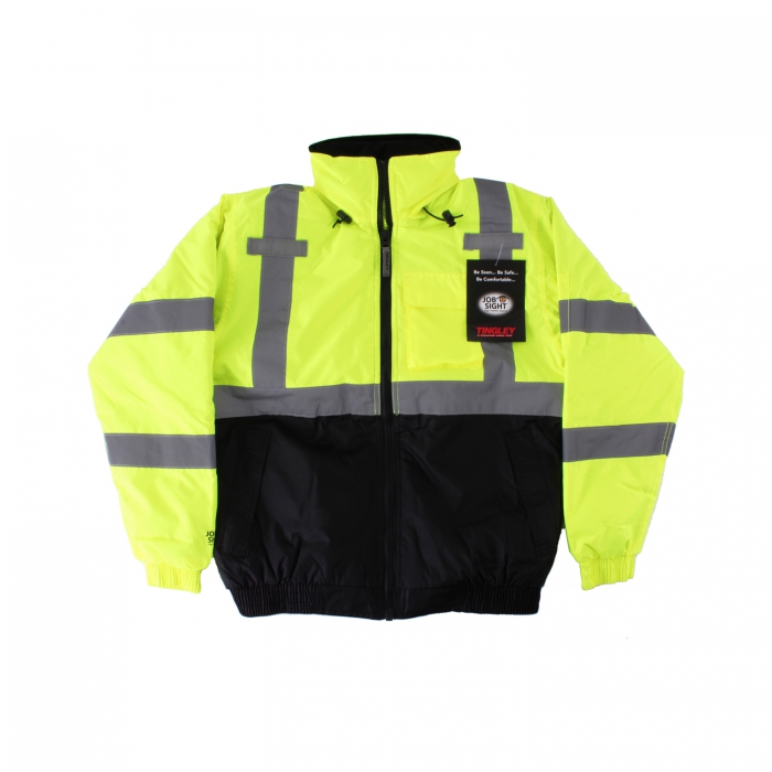Chamarra Tingley Bomber Ii Impermeable de PuPoliester Amarillo Nylon Negro CCinta Reflejante Plata de 2 In T2xl  image number null