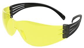 LENTE 3M SECUREFIT 103 MICA POLICARBONATO AMBAR RECUBRIMIENTO ANTIRAYADURAS PATILLAS NEGRAS  image number null