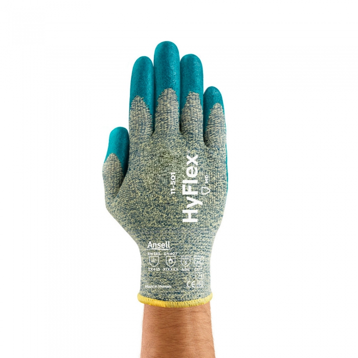 GUANTE ANSELL HYFLEX KEVLAR CRECUBRIMIENTO EN ESPUMA DE NITRILO AZUL T8  image number null