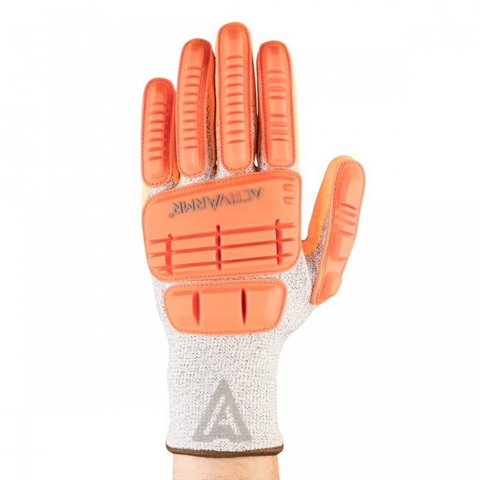 GUANTE ANSELL ACTIVARMR CONTRA IMPACTOS DE NITRILO NARANJA T9  image number null