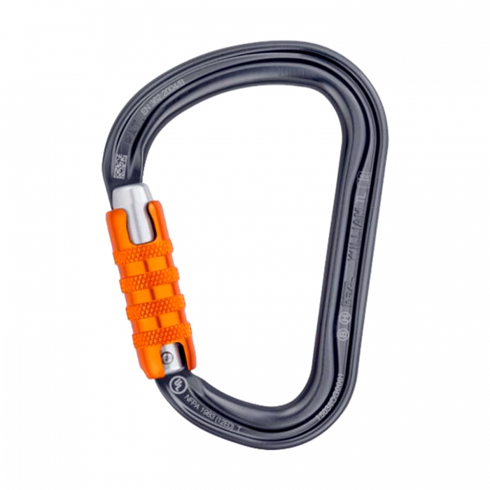 MOSQUETON PETZL WILLIAM DE ALUMINIO SISTEMA TRIACTLOCK APERTURA DE 27 MM  image number null