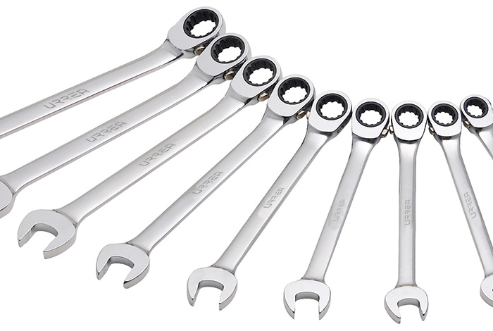 JUEGO URREA JLMC9R DE 9 LLAVES DE MATRACA REVERSIBLE SPLINE EN PULGADAS  image number null