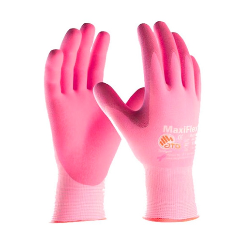 GUANTE MAXIFLEX DE NYLONLYCRA ROSA CUBIERTO DE NITRILO TM  image number null