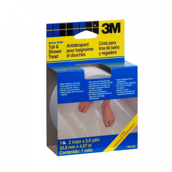 ROLLO ANTIDERRAPANTE 3M 7641NA TRANSPARENTE DE 2 IN X 5 YD  image number null