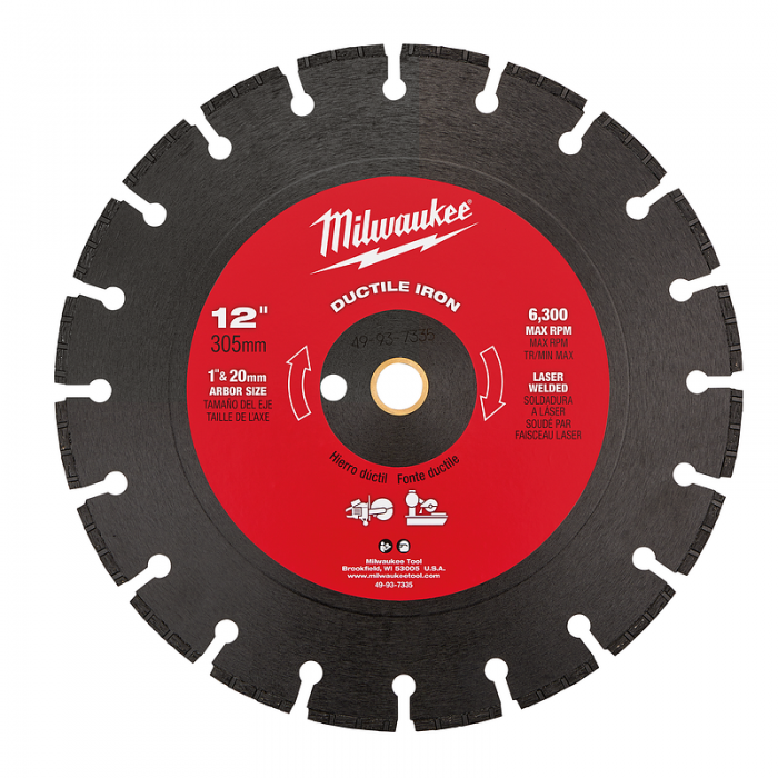 DISCO MILWAUKEE 49937335 SEGMENTADO DE 12IN DE HIERRO DUCTIL  image number null