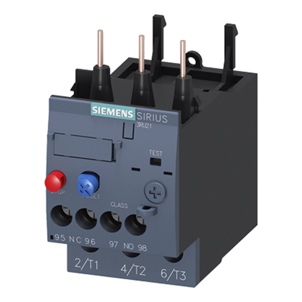 RELE SIEMENS 3RU21261GB0 DE SOBRECARGA 4.5 A 6.3 A TERMICO PARA PROTECCION DE MOTORES TAMAÑO S0  image number null