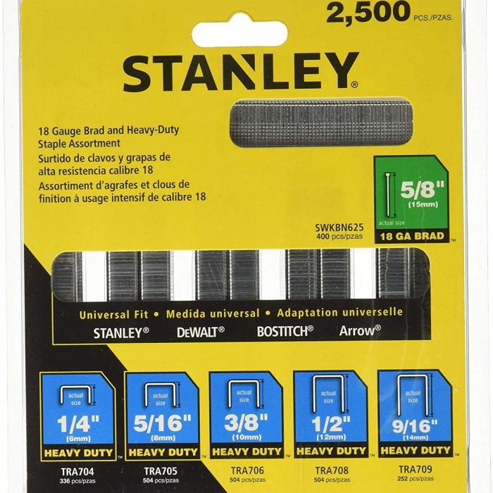 GRAPAS STANLEY TRA200BN SURTIDAS USO LIGERO C1500 PIEZAS  image number null