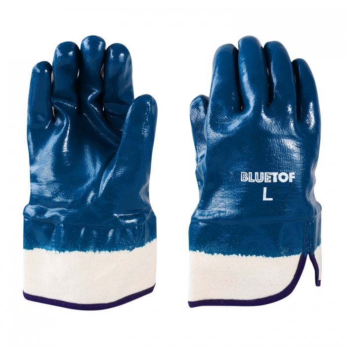 GUANTE VALLEN BLUE TOF CRECUBRIMIENTO TOTAL DE NITRILO AZUL CON PUÑO DE SEGURIDAD TM  image number null