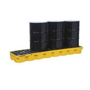 TARIMA JUSTRITE PARA CONTENCION DE DERRAMES EN LINEA AMARILLO PBIDONES DE 55 GAL  image number null