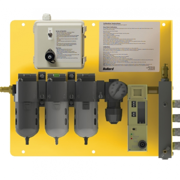 CAJA DE FILTRACION RESPIRATORIA DE AIRE BULLARD CAB 50 CFM PANEL 10 PPM 4 SALIDAS SALIDA DE INTERCAMBIO INDUSTRIAL  image number null