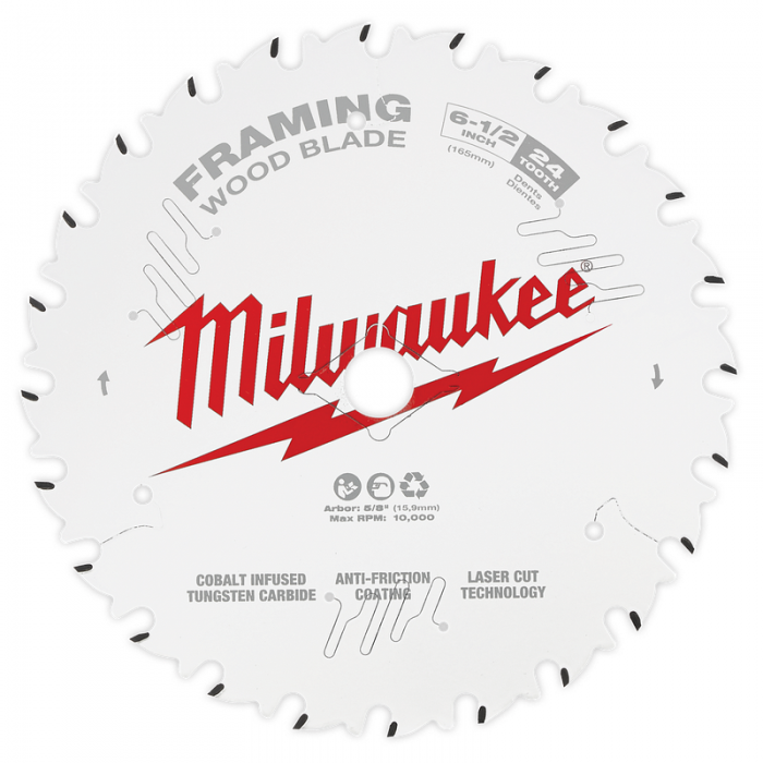 HOJAS DE CORTE MILWAUKEE 48400620 DE MADERA PARA SIERRA CIRCULAR 5 612IN 24T  image number null