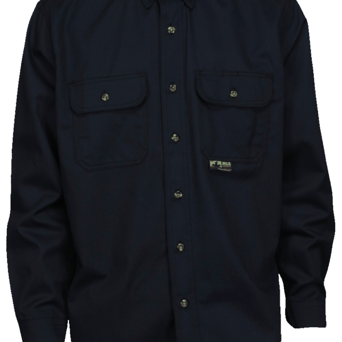 Camisa Mcr Summit Breeze 7 Oz 100% Algodón Fr Protección Arco Electrico y Fuego Repentino Azul Marino TM  image number null