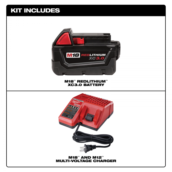 KIT CARGADOR MILWAUKEE 48591813 BATERIA REDLITHIUM XC M18  image number null