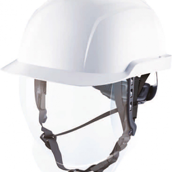 CASCO TIPO CACHUCHA MSA V-GARD 950 BLANCO SUSPENSION FAS-TRAC NO VENTILADO C/VISOR CLARO  image number null