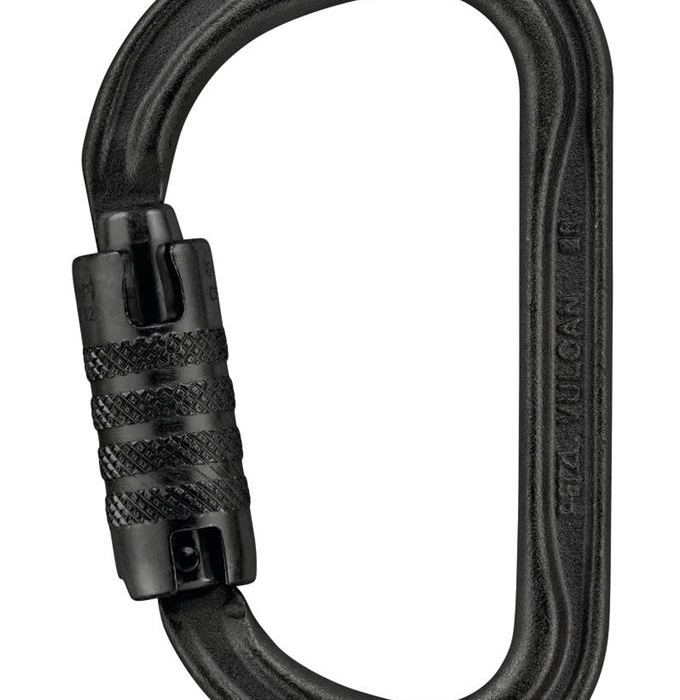 Mosqueton Petzl Vulcan de Acero Negro Asimetrico Sistema de Bloqueo TriactLock  image number null